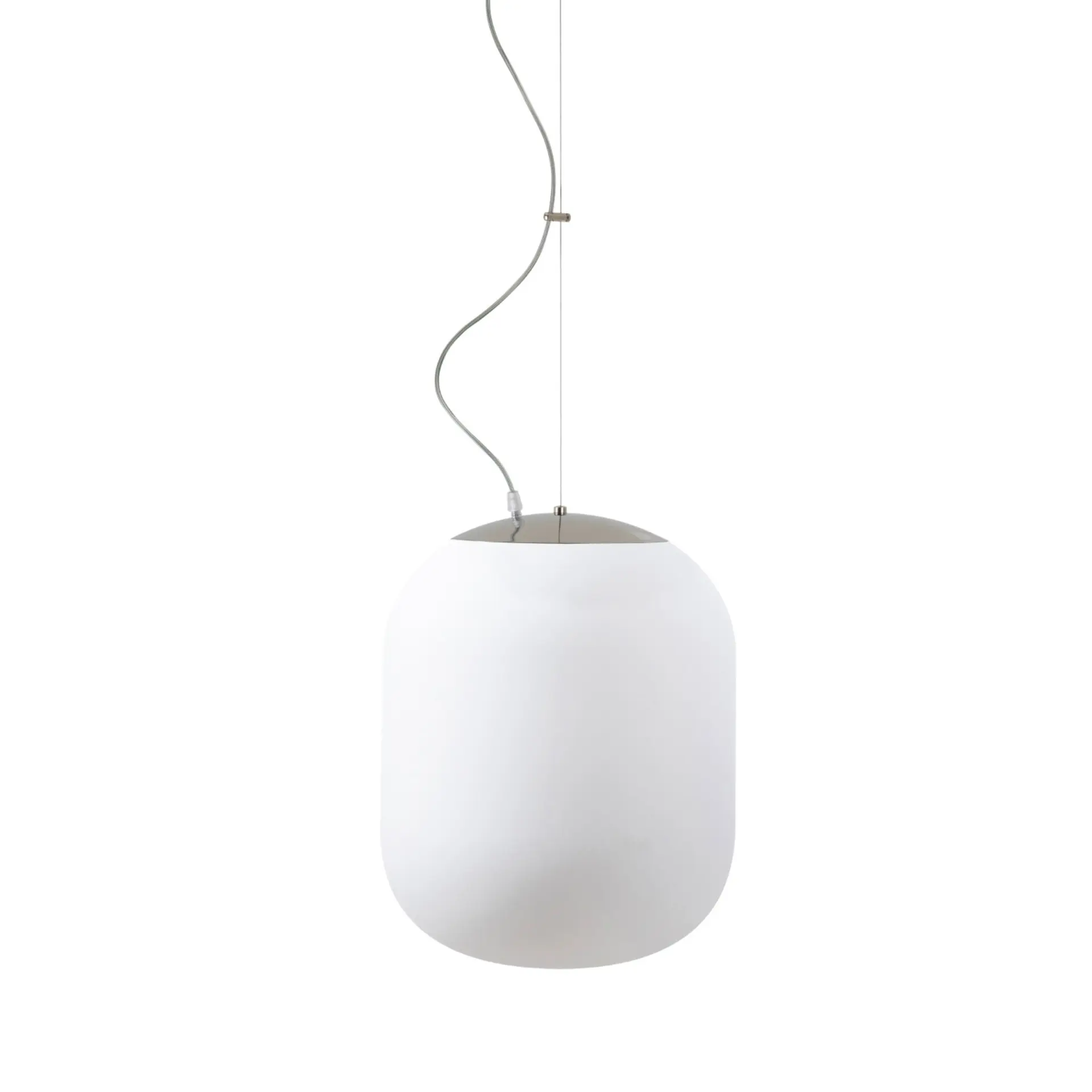 OSMONT TAN62372 TANIA L2 HP závěsné skleněné svítidlo nerez leštěná / bílá IP40 3000 K 59W LED