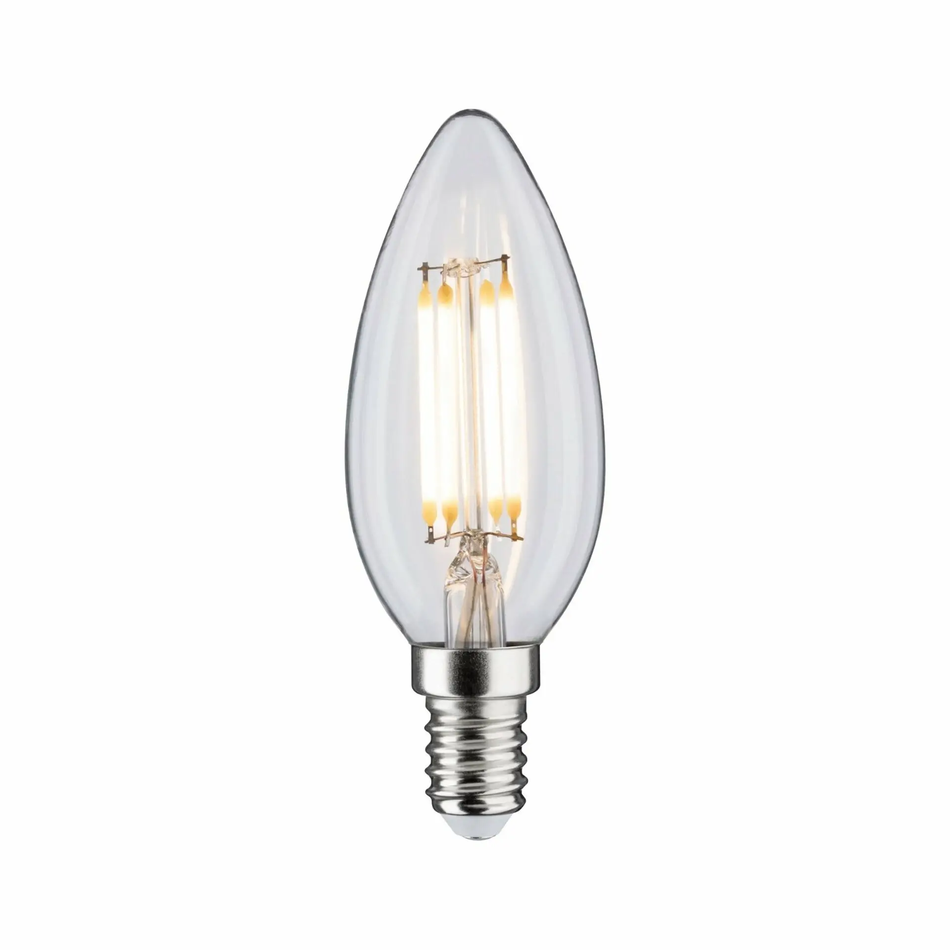 P 28611 LED svíčka 4,5W E14 čirá teplá bílá - PAULMANN