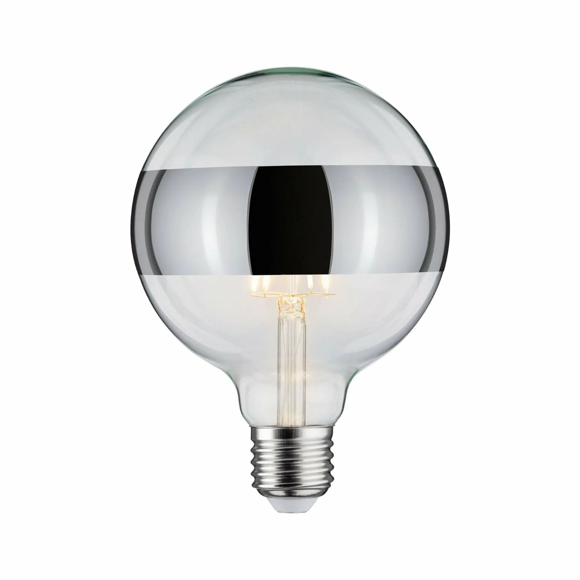 PAULMANN LED Globe 6,5 W E27 kruhové zrcadlo stříbrná teplá bílá stmívatelné 286.81