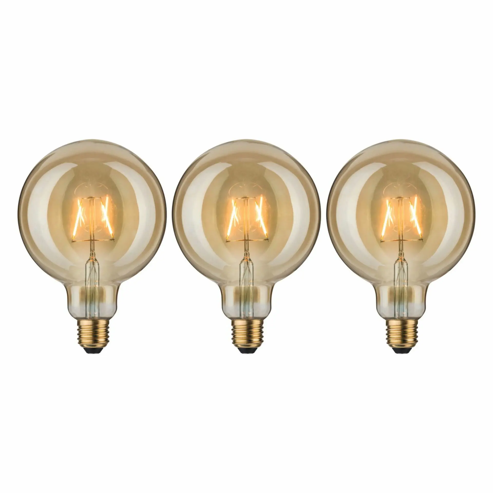 PAULMANN 1879 set LED Globe E27 230V 3x2,7W 1700K zlatá G125