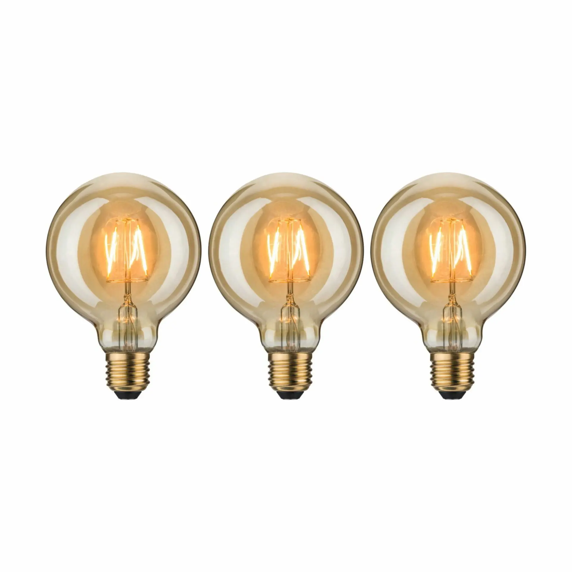 P 5078 1879 set LED Globe E27 230V 3x2,7W 1700K zlatá - PAULMANN