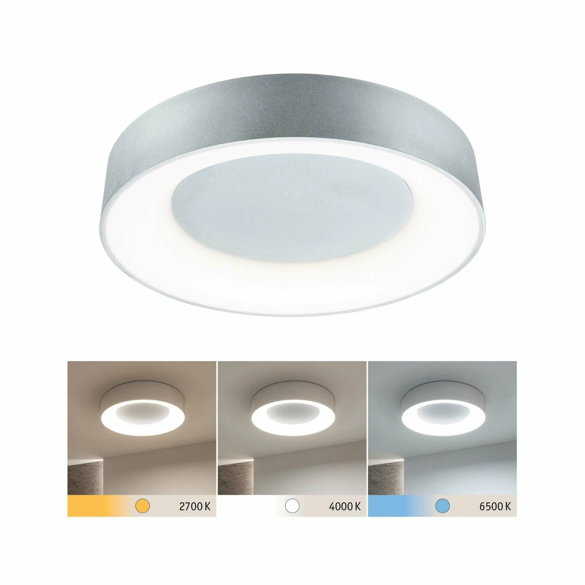 P 71095 LED stropní svítidlo Casca IP44 CCT 230V 23W hliník mat - PAULMANN