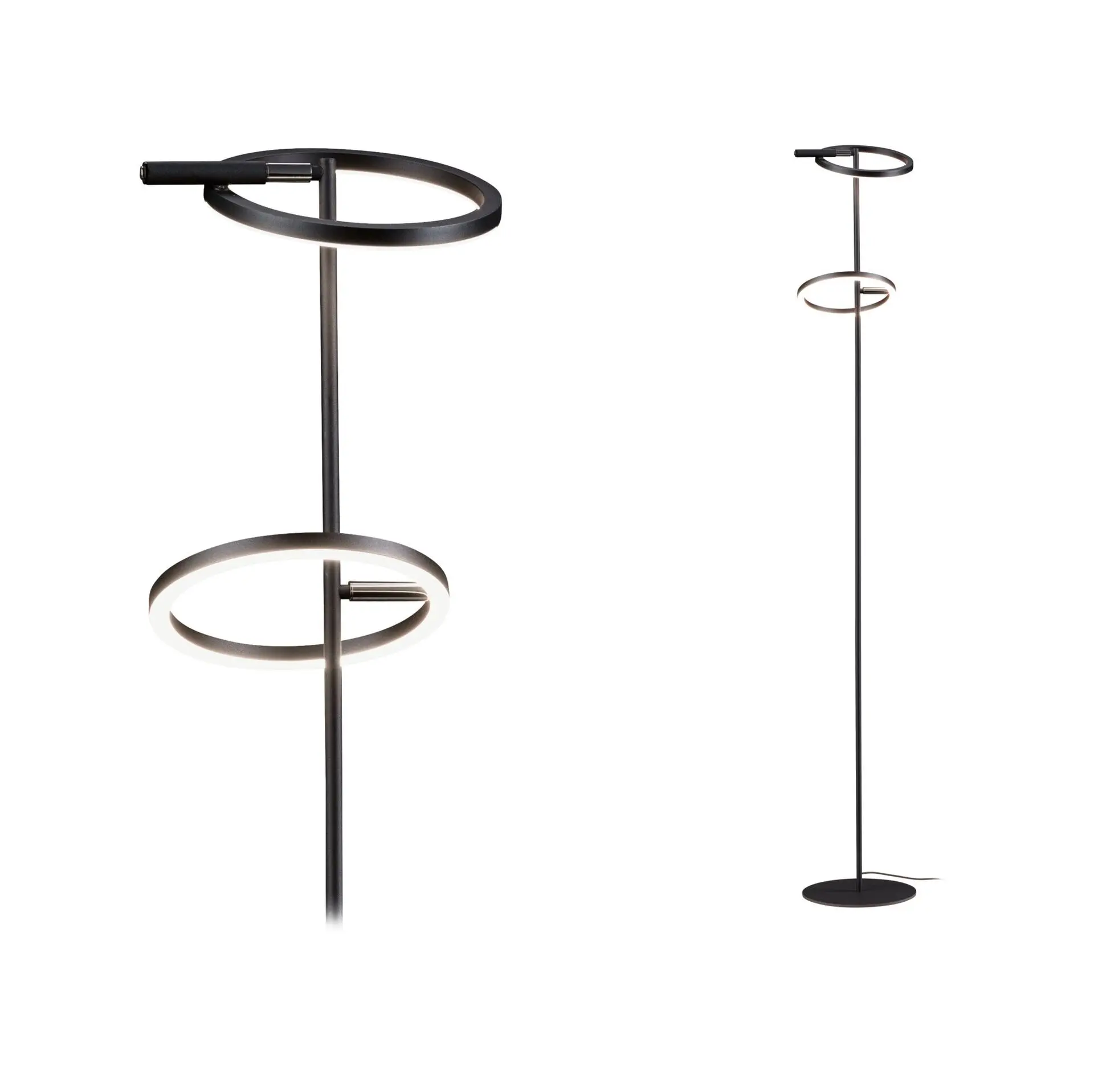 PAULMANN LED stojací svítidlo Odila měnitelná bílá 2x10,4W černá mat, chrom