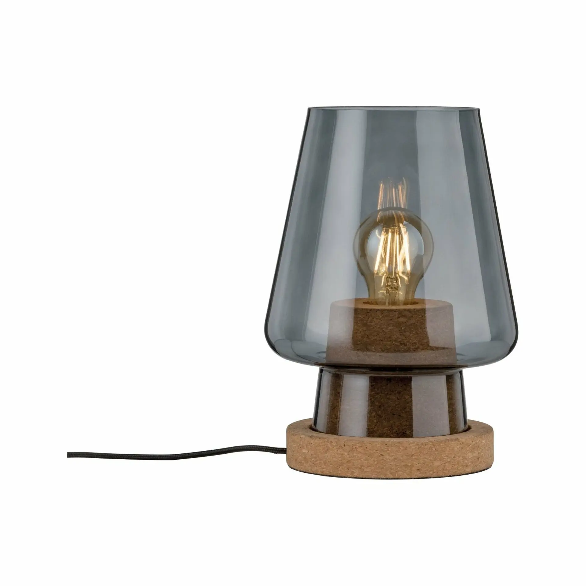 Paulmann stolní lampa Iben 1-ramenné kouřové sklo/korek 797.36 P 79736 VÝPRODEJ VZORKU