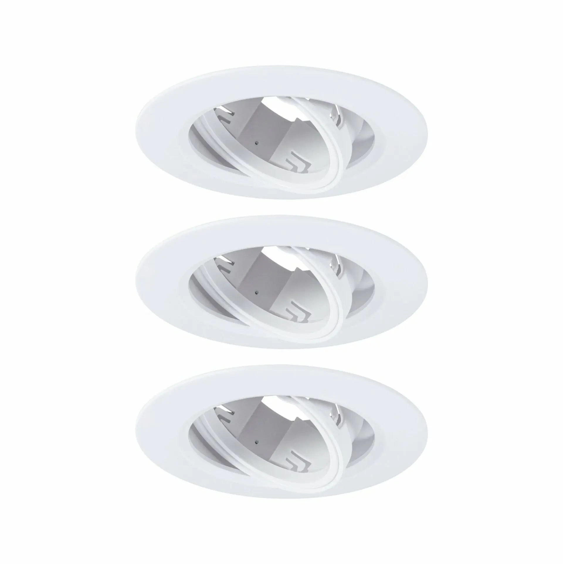 PAULMANN Vestavné svítidlo 3ks-sada výklopné kruhové 90mm 30° GU10 max. 3x10W 230V bílá