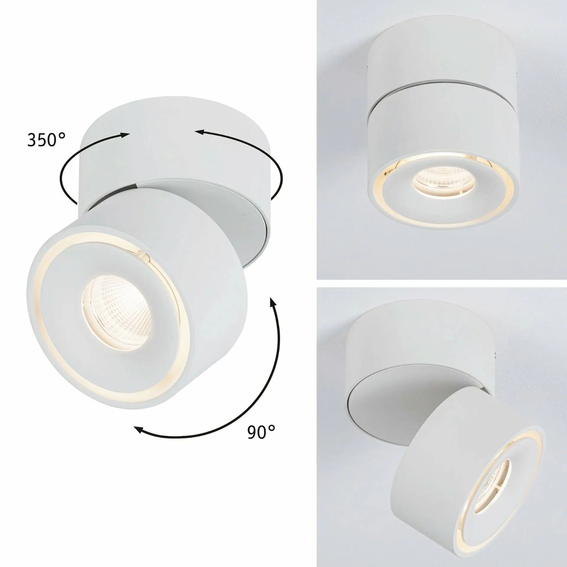 PAULMANN Přisazené svítidlo LED Spircle bílá mat 8,0W 3.000K 36° 933.73