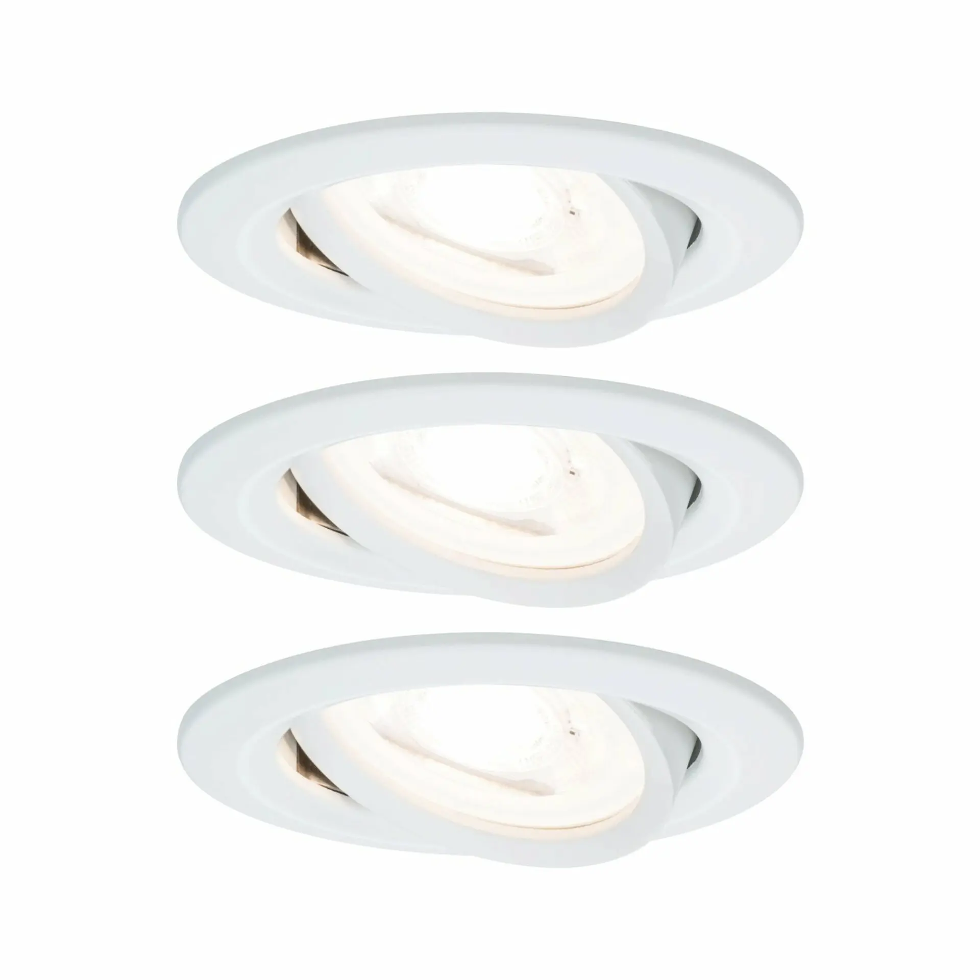 PAULMANN Vestavné svítidlo LED Nova kruhové 3x6,5W GU10 bílá mat nastavitelné 3-krokové-stmívatelné 934.67 P 93467