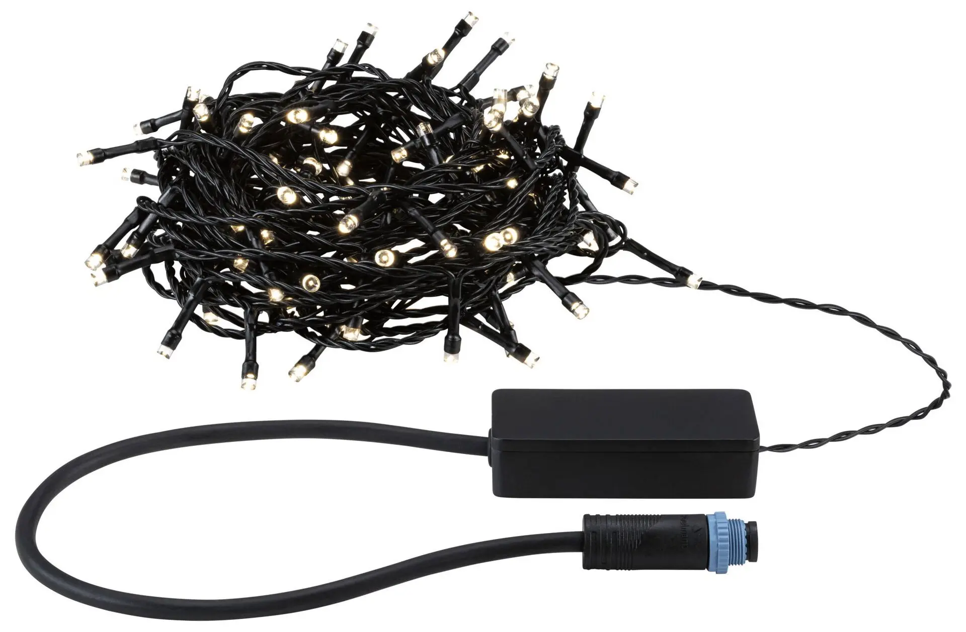 PAULMANN Plug & Shine LED světelný řetěz Yuna teplá bílá 12,4m IP44 2,5W černá