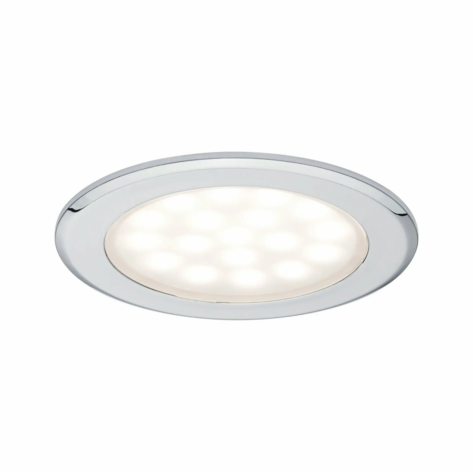 Paulmann LED nábytkové vestavné svítidlo kruhové 2ks sada 2x2,5W chrom 999.20 P 99920