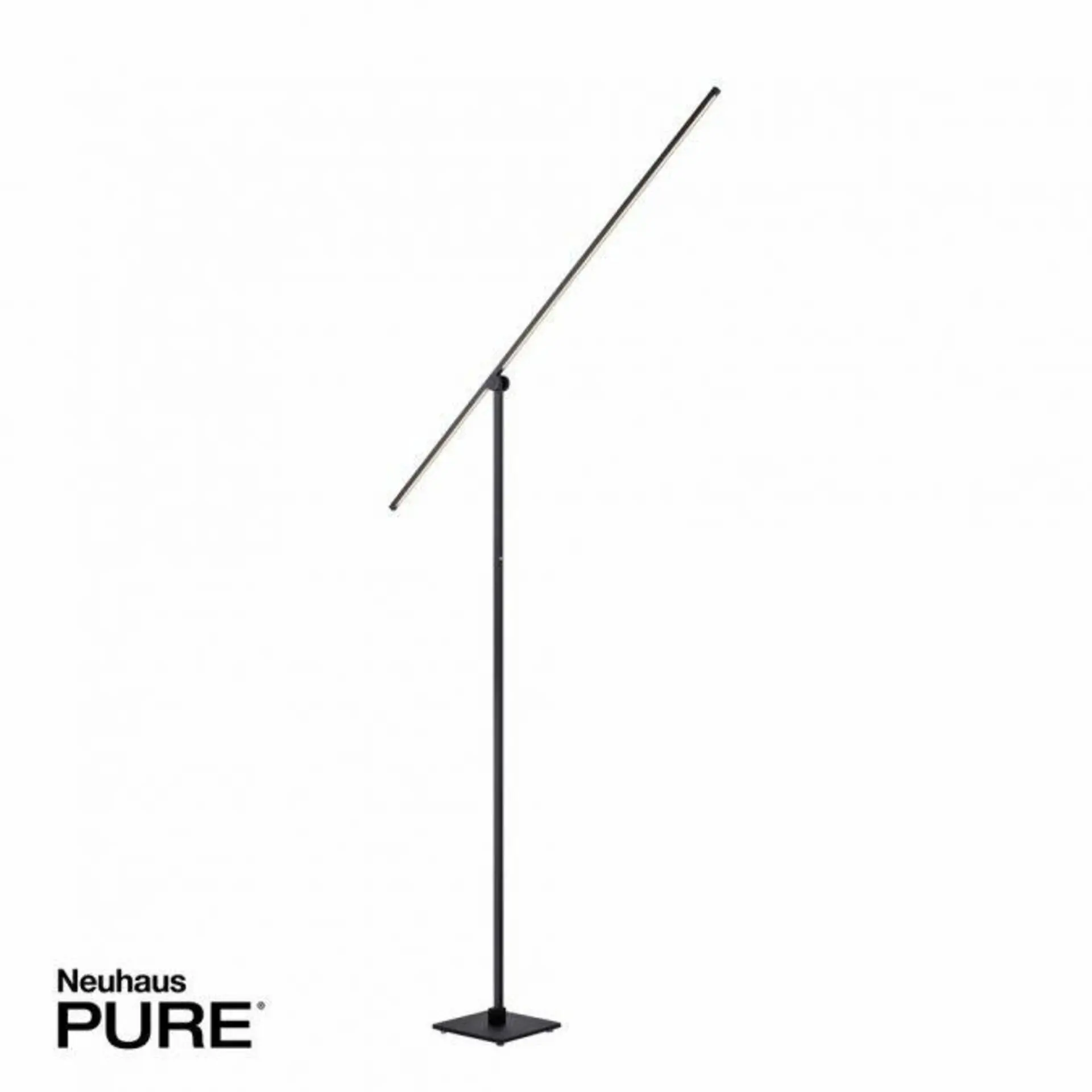 PAUL NEUHAUS PURE Grafo LED stojací svítidlo lampička na čtení nastavitelné stmívatelné 3000K černá perleť 407-18