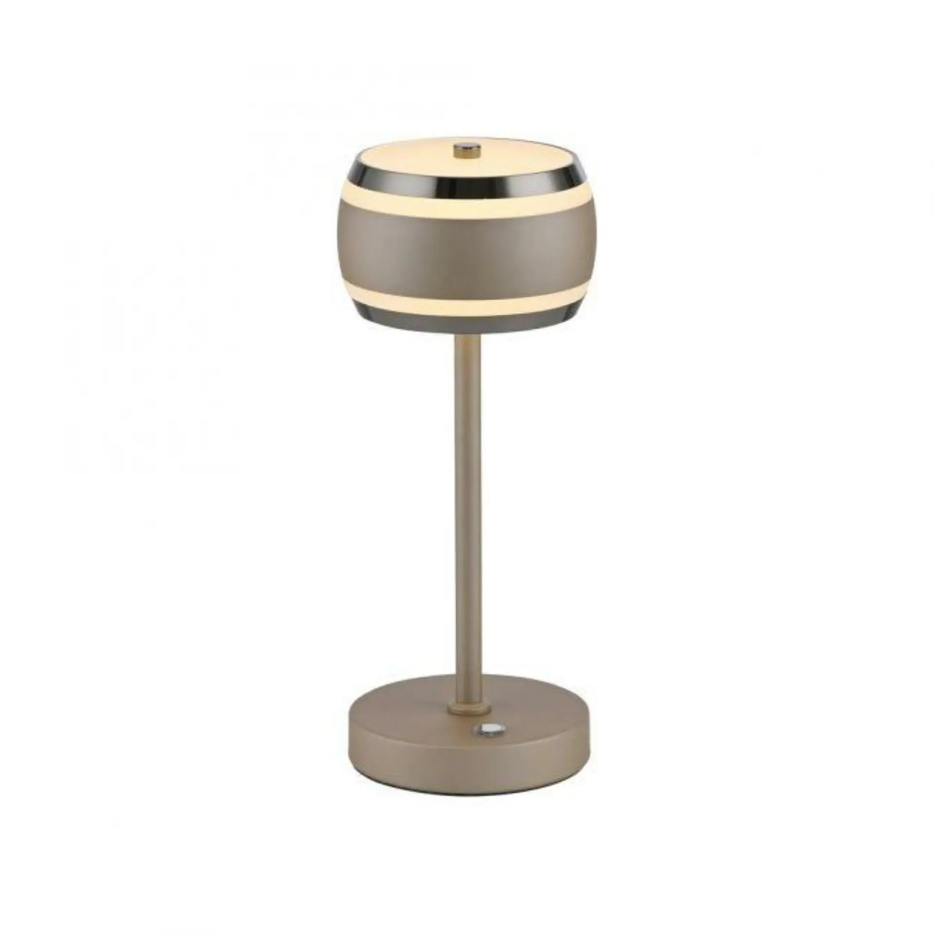 PAUL NEUHAUS LED nabíjecí stolní lampa PURE Falling Rings, bronzová, dotykový stmívač, 2200-5000K