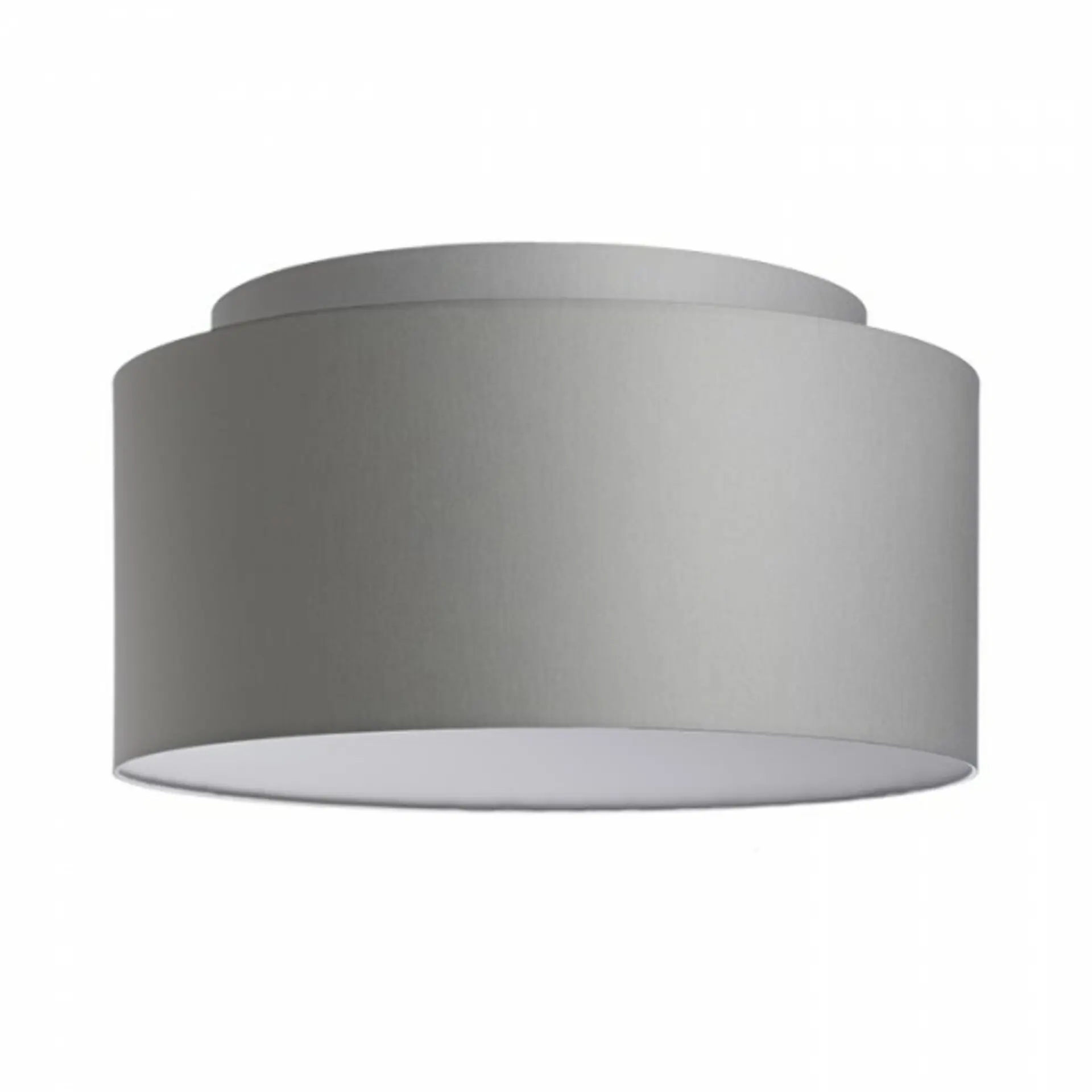 RED - DESIGN RENDL VÝPRODEJ VZORKU RENDL DOUBLE 55/30 stínidlo Chintz světle šedá/bílé PVC max. 23W R11554