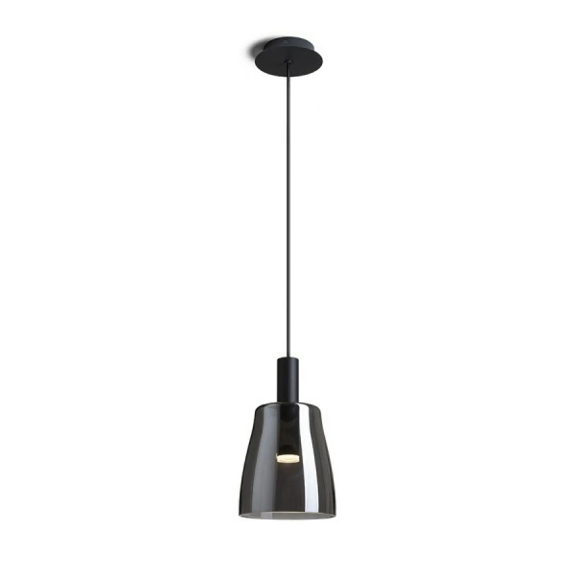 RED - DESIGN RENDL RENDL BELLINI M LED závěsná černá kouřové sklo 230V LED 5W 30° 3000K R13652