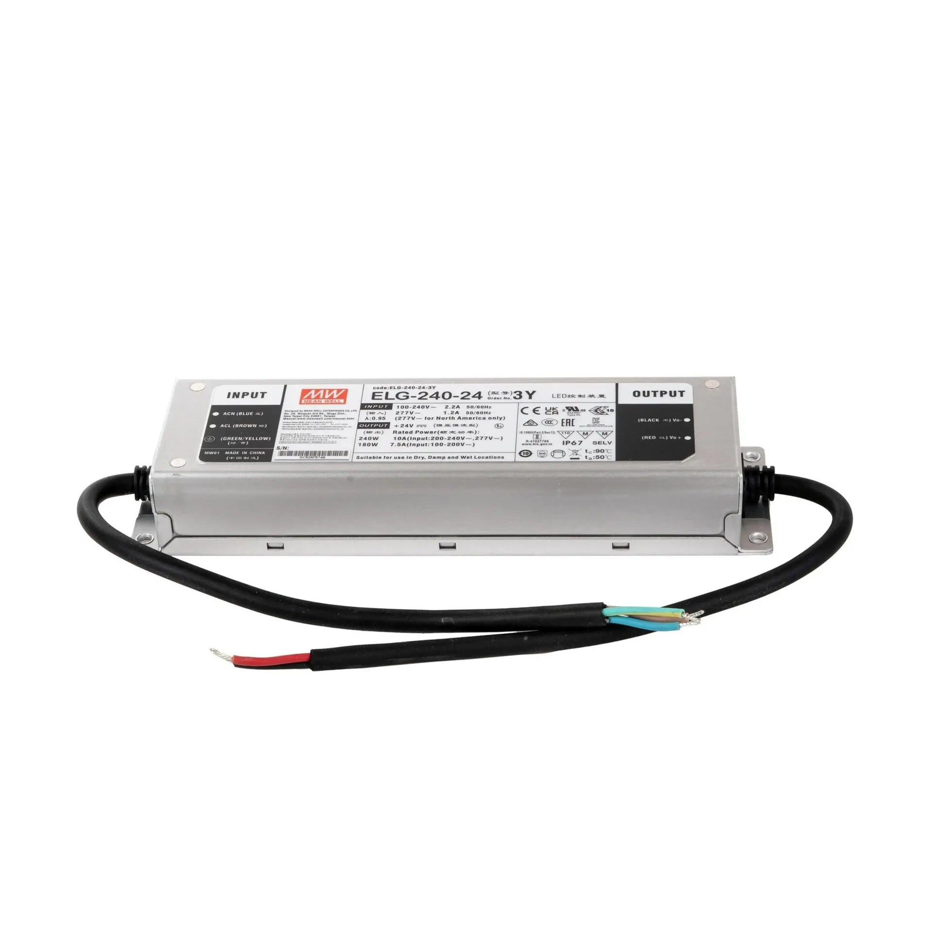SLC MeanWell Driver ELG CV 24V 240W nestmívatelný IP67
