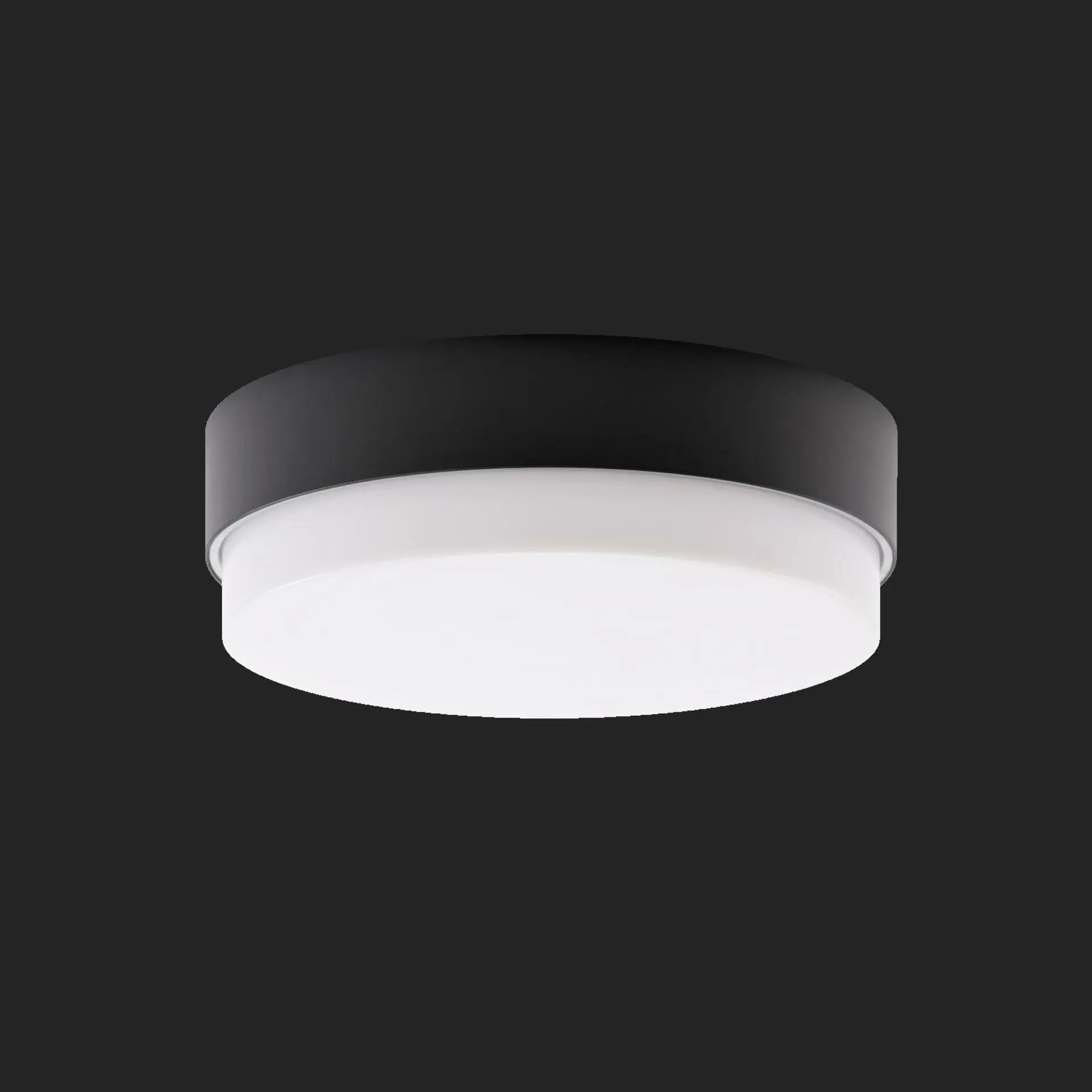 OSMONT TRI57285 TRITON 2 stropní/nástěnné průmyslové plastové svítidlo černá / bílá IP65 3000 K 20W LED HF nouzové kombinované 3 h