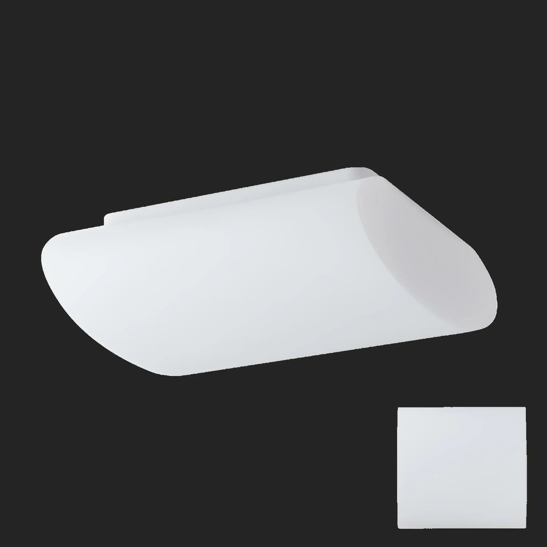 OSMONT ALT59812 ALTAIR 1 stropní/nástěnné skleněné svítidlo bílá IP41 4000 K 20W LED nouzové kombinované 3 h