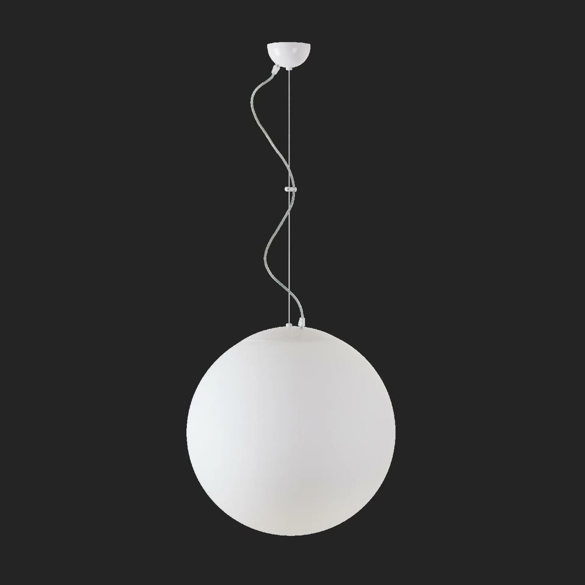 OSMONT ADR60292 ADRIA L4 závěsné skleněné svítidlo bílá IP40 3000 K 41W LED nouzové kombinované 3 h