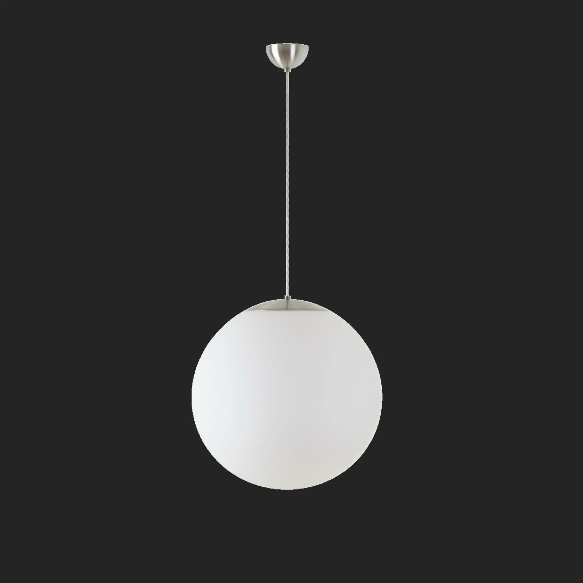 OSMONT ADR60865 ADRIA S4 závěsné skleněné svítidlo nerez broušená / bílá IP40 4000 K 41W LED nouzové kombinované 3 h