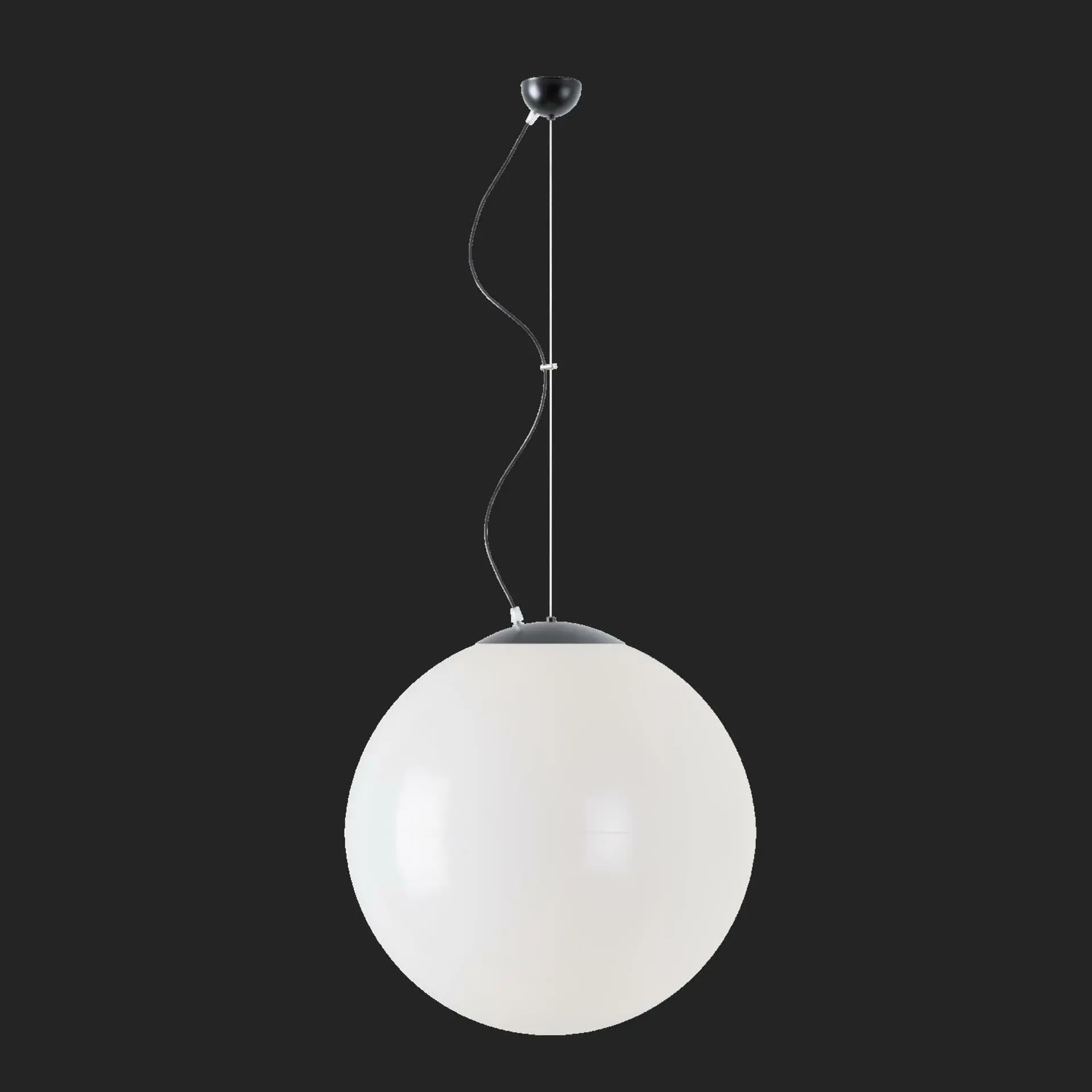 OSMONT ISI61427 ISIS L4 závěsné plastové svítidlo černá / bílá IP40 3000 K 41W LED nouzové kombinované 3 h