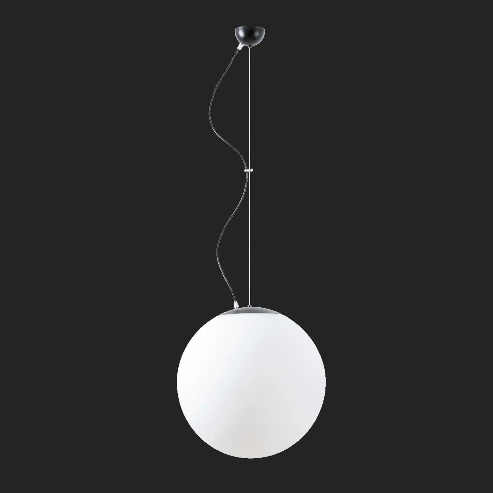 OSMONT ADR61834 ADRIA L4 závěsné skleněné svítidlo černá / bílá IP40 4000 K 41W LED nouzové kombinované 3 h