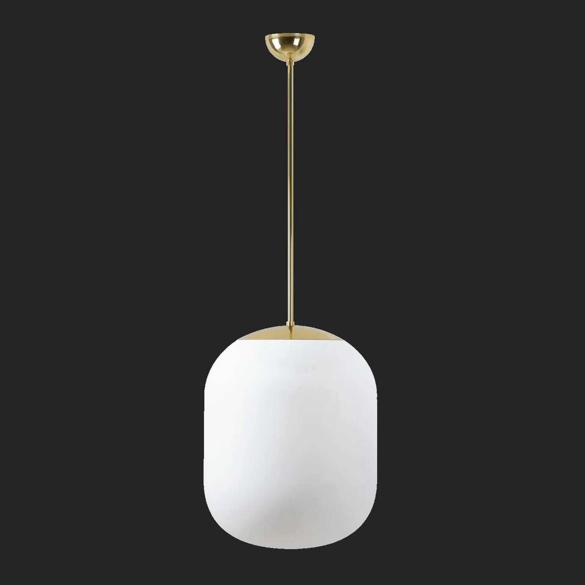OSMONT TAN66480 TANIA P2 závěsné skleněné svítidlo mosaz leštěná / bílá IP40 3000 K 41W LED nouzové kombinované 3 h