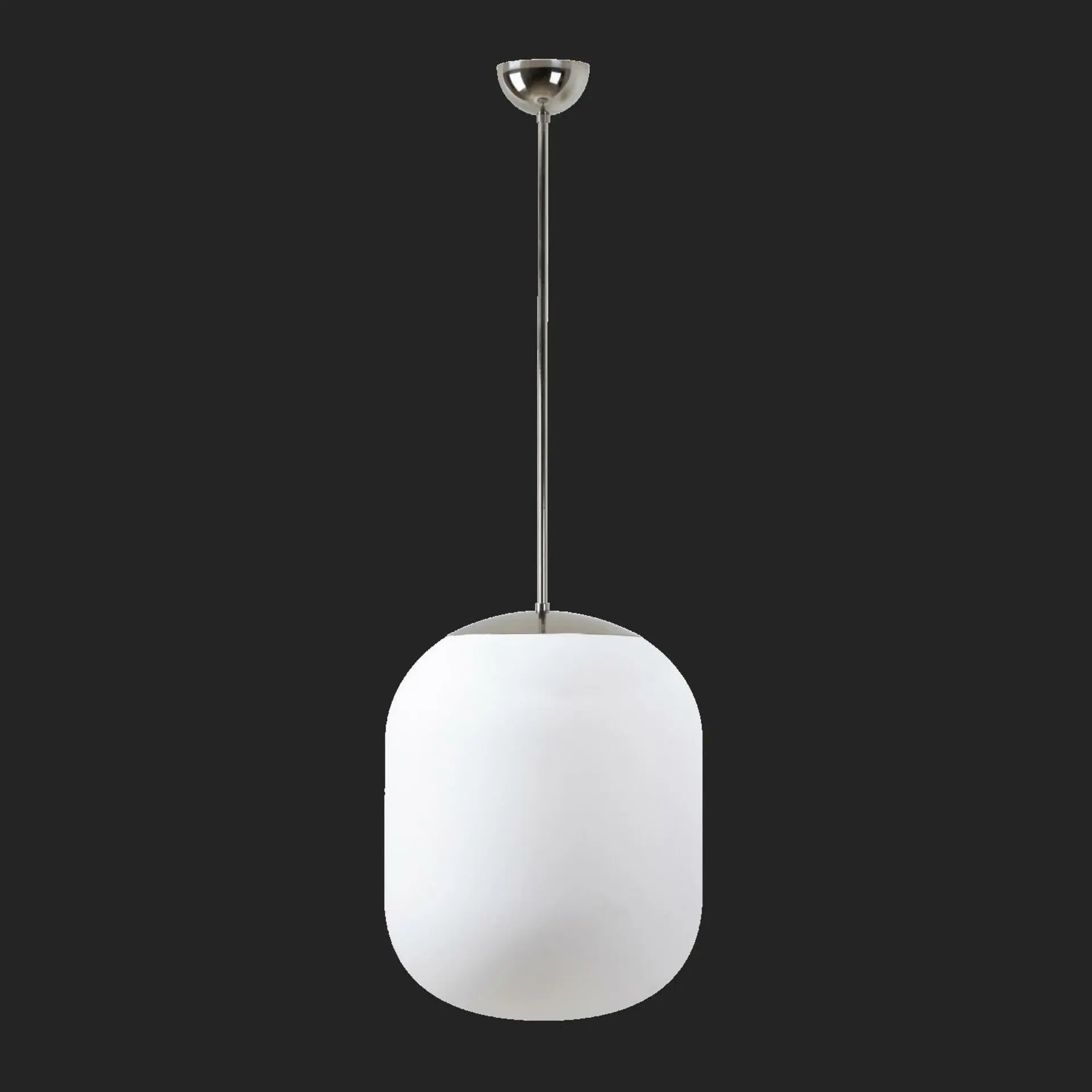 OSMONT TAN66499 TANIA P2 závěsné skleněné svítidlo nerez leštěná / bílá IP40 3000 K 41W LED nouzové kombinované 3 h