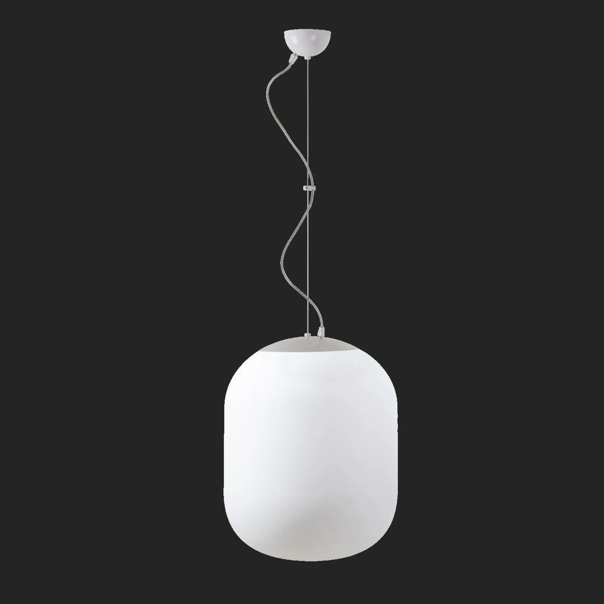 OSMONT TAN67324 TANIA L2 závěsné skleněné svítidlo bílá IP40 3000 K 41W LED nouzové kombinované 3 h