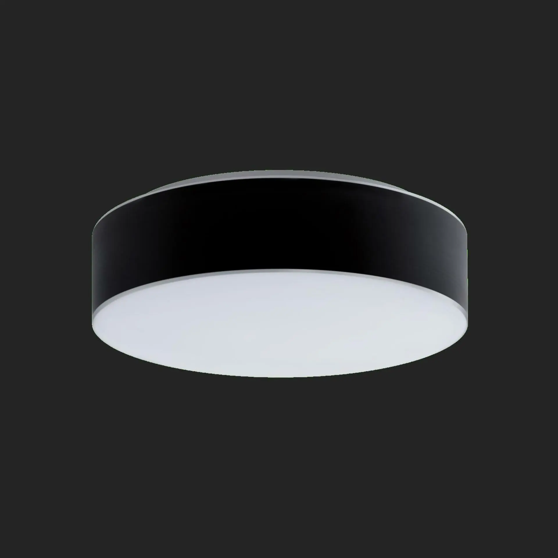 OSMONT ERI67546 ERIS C3 stropní/nástěnné skleněné svítidlo bílá / bílo - černá IP43 4000 K 33W LED nouzové kombinované 3 h