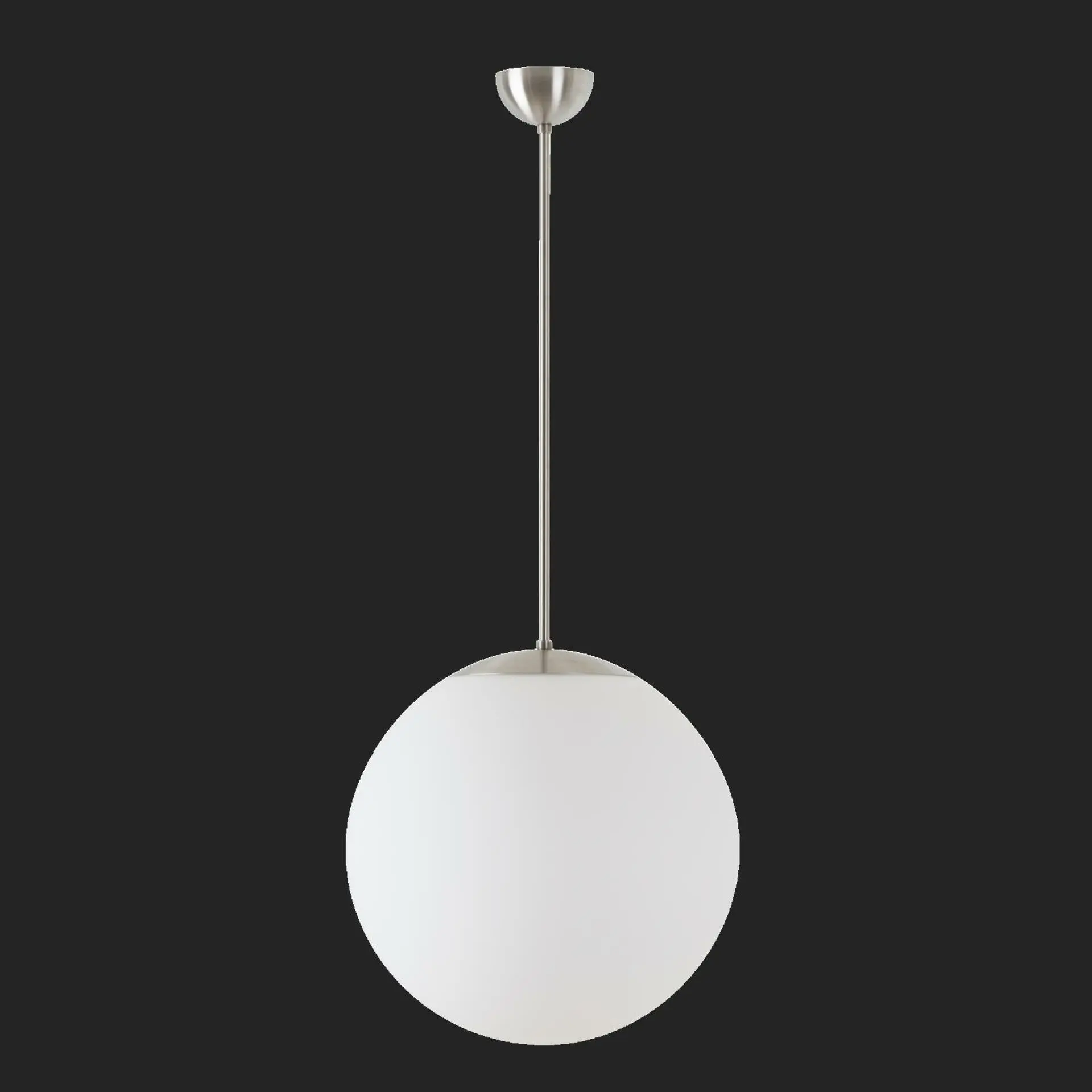 OSMONT ADR68821 ADRIA P3 závěsné skleněné svítidlo nerez broušená / bílá IP40 4000 K 27W LED nouzové kombinované 1 h