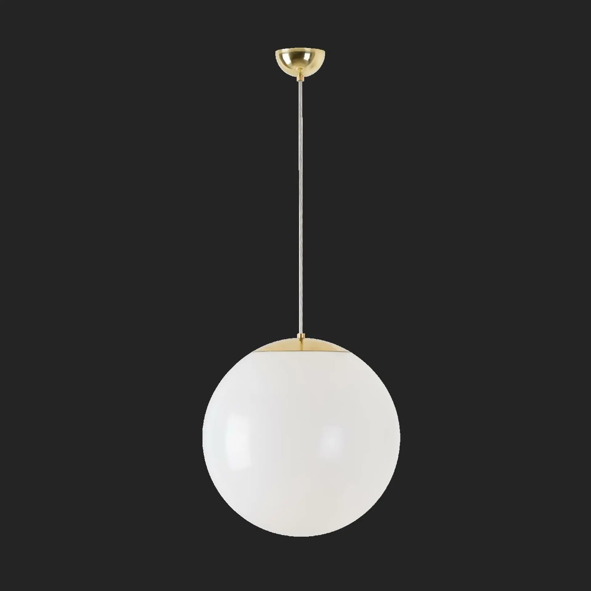 OSMONT ISI68892 ISIS S3 závěsné plastové svítidlo mosaz leštěná / bílá IP40 4000 K 27W LED nouzové kombinované 1 h