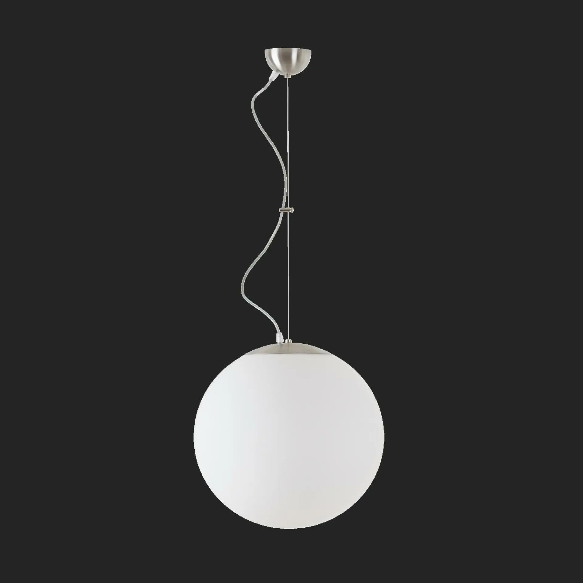 OSMONT ISI70223 ISIS L3 PM-M závěsné plastové svítidlo nerez broušená / bílá IP40 3000 K 27W LED nouzové kombinované 1 h