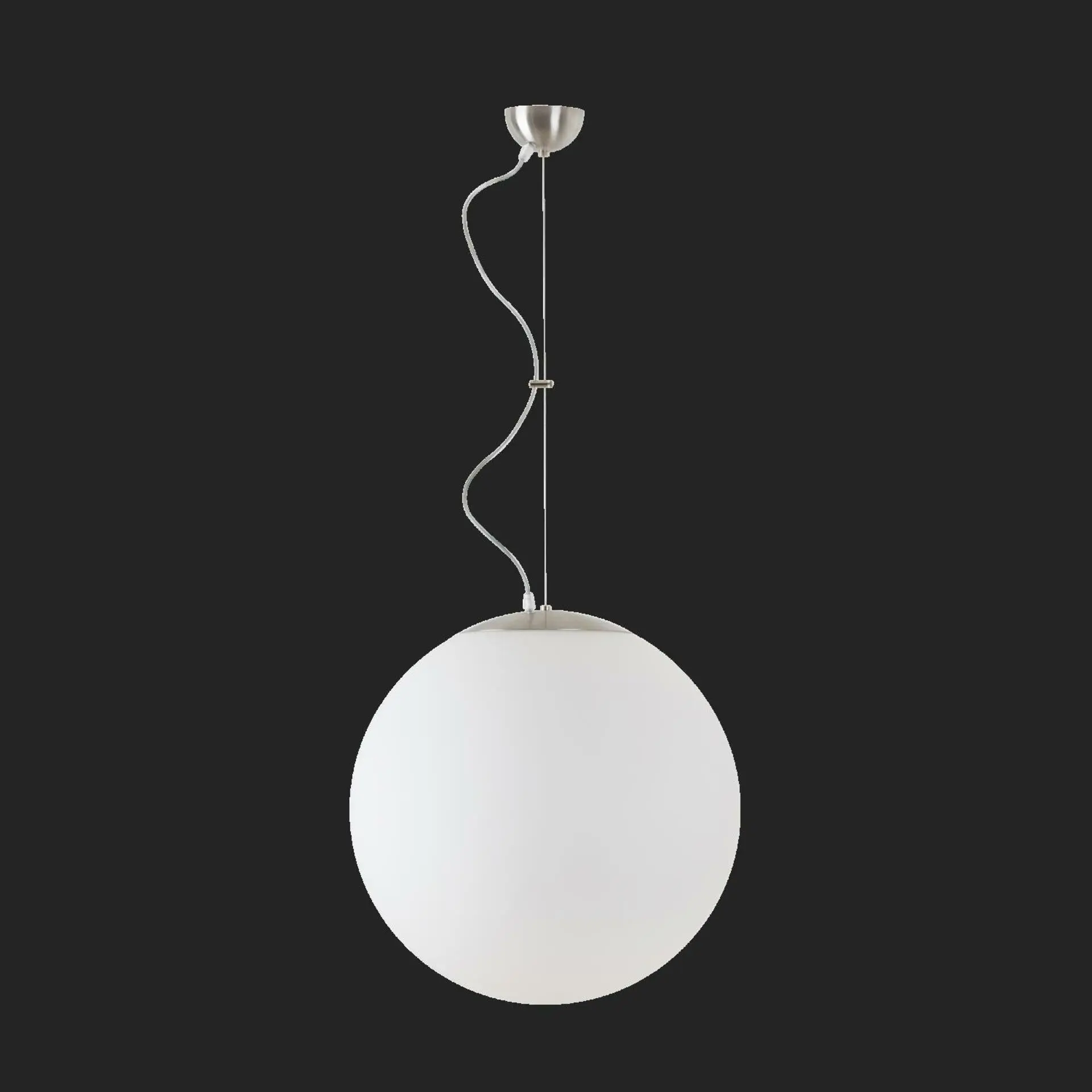 OSMONT ISI70253 ISIS L4 PM-M závěsné plastové svítidlo nerez broušená / bílá IP40 3000 K 41W LED nouzové kombinované 3 h