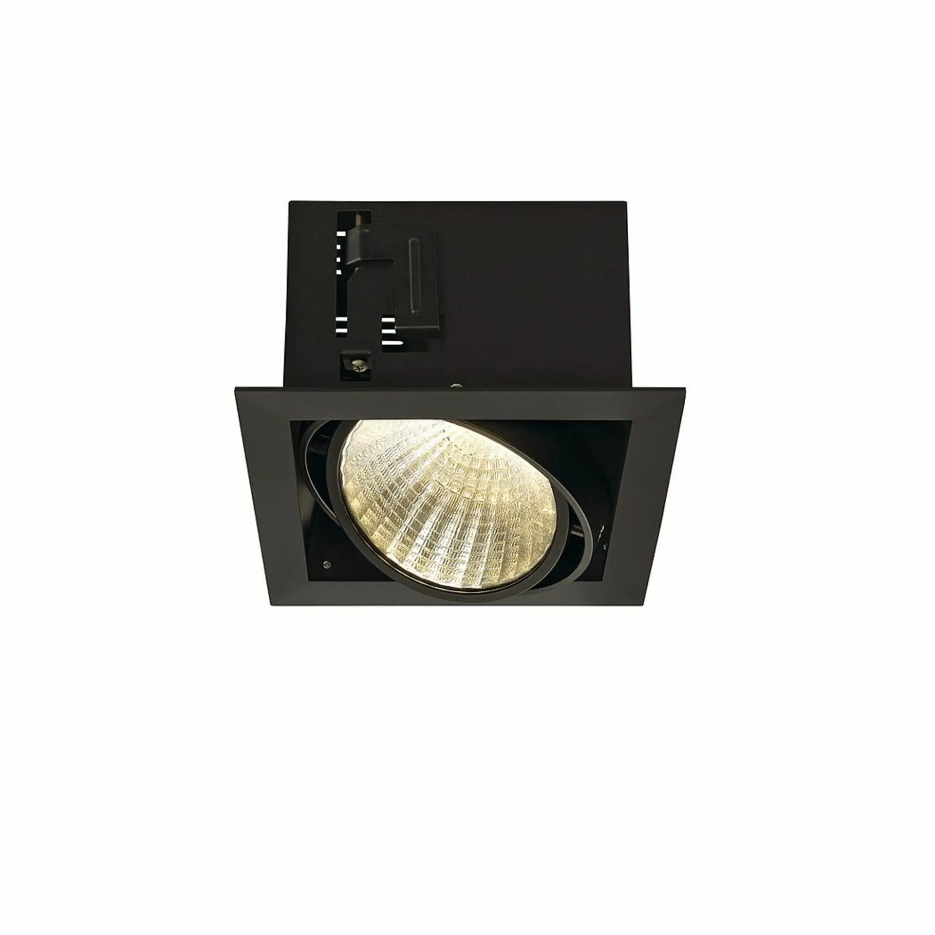 VÝPRODEJ VZORKU BIG WHITE SLV SADA KADUX 1, vestavné svítidlo, jedna žárovka, LED, 3000K, xl, hranaté, černé matné, 30°, 29 W