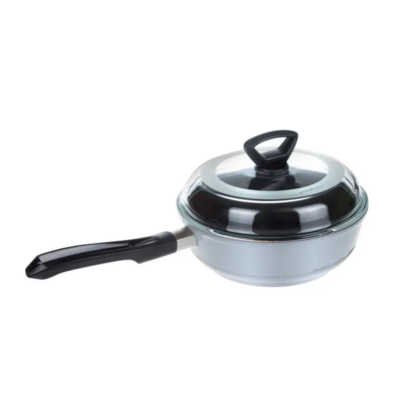 Top Alulit Indukční titanová pánev ø 24 cm x 7 cm / 2.7 l s poklicí, stříbrná