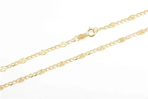 Řetízek ze žlutého zlata figaro kávové zrno 50 cm ZLR1356F + DÁREK ZDARMA