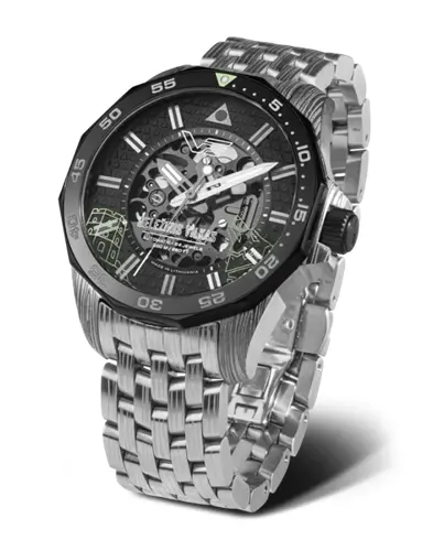 Hodinky VOSTOK-EUROPE limitovaná edice Geležinis Vilkas-Iron Wolf NH72-225E764 + Dárek zdarma