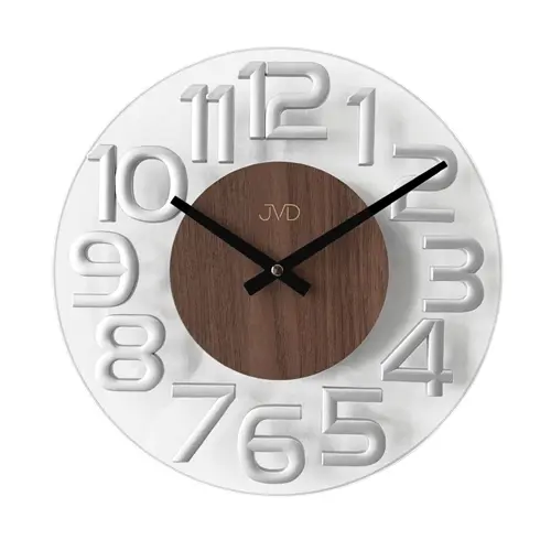 Luxusní skleněné nástěnné designové hodiny JVD HT098.4 + dárek zdarma