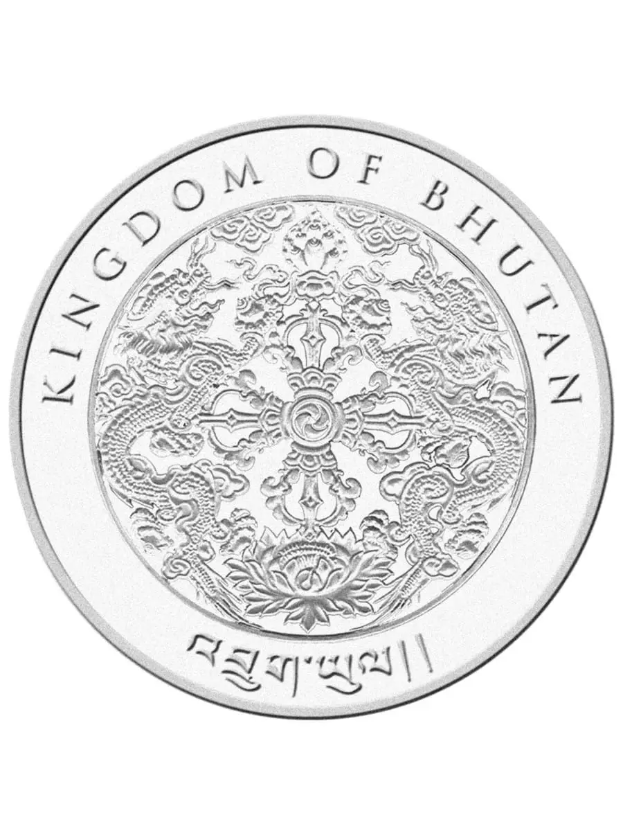 Stříbrná mince Bhútán Rok Buvola 1 oz 2021 200 NU