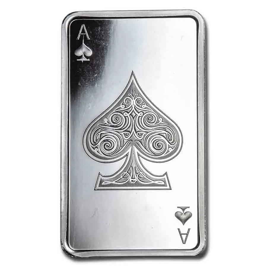 Stříbrný slitek Highland Mint 10 Oz Pikové eso