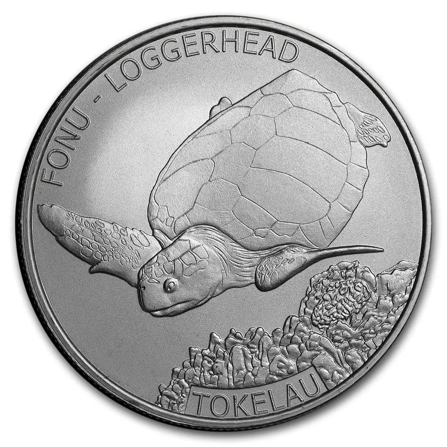 Stříbrná mince Želva Loggerhead 1 oz Tokelau 2019 Ag 999 Highland Mint