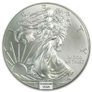 USA – 1 oz stříbrná mince Silver American Eagle Rocníky 1986–2018 Ag 999 Oficiální investiční mince