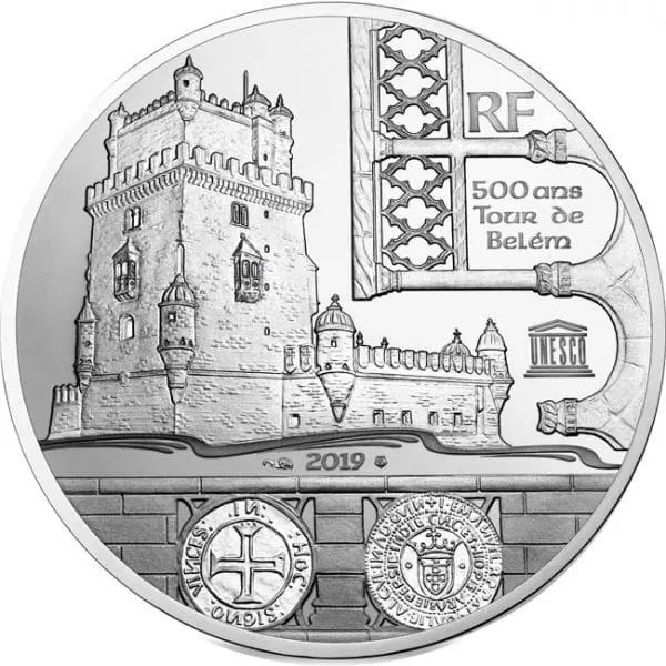 Stříbrná mince Monnaie de Paris Tower of Belem - Vasco de Gama 22,20g