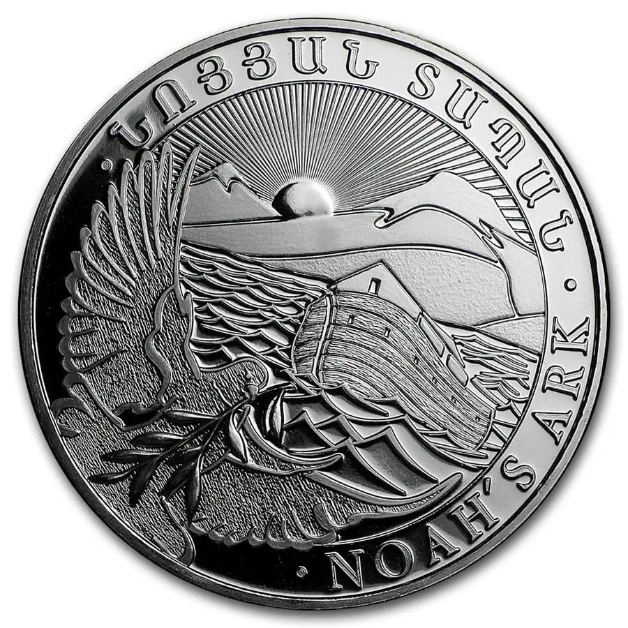 Noemova archa Arménie 1 Oz stříbrná mince