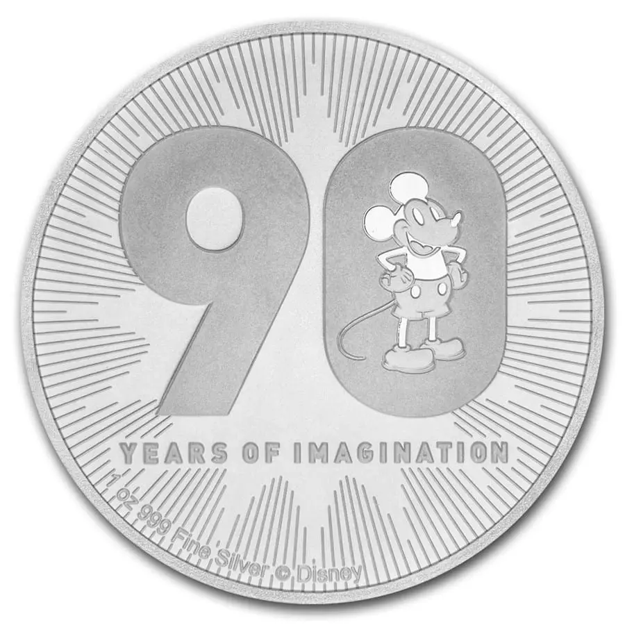 Niue Island Disney Mickey 90. výročí $ 2 2018 Niue 1oz stříbro