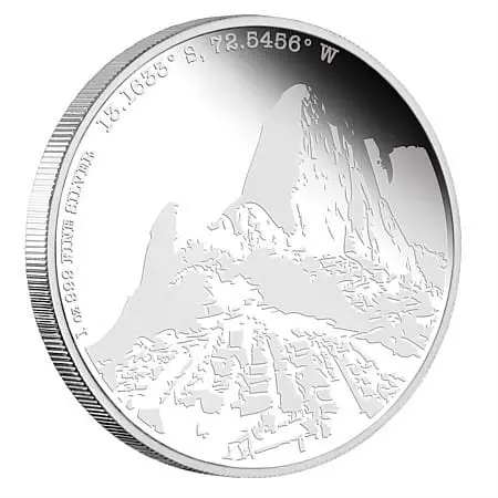 Stříbrná mince Machu Picchu 1 oz Proof Niue Island (2015)
