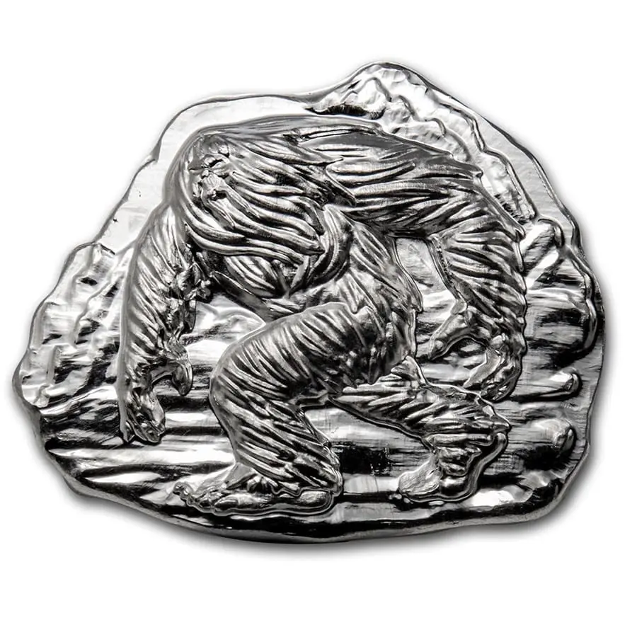 Stříbrný Yeti 3 oz Ručně lité stříbro 999