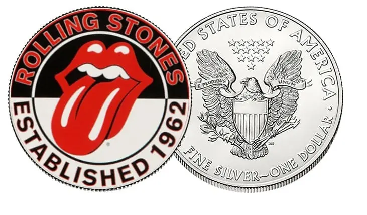 Private Mint Stříbrná mince Rolling Stones 1 Oz USA