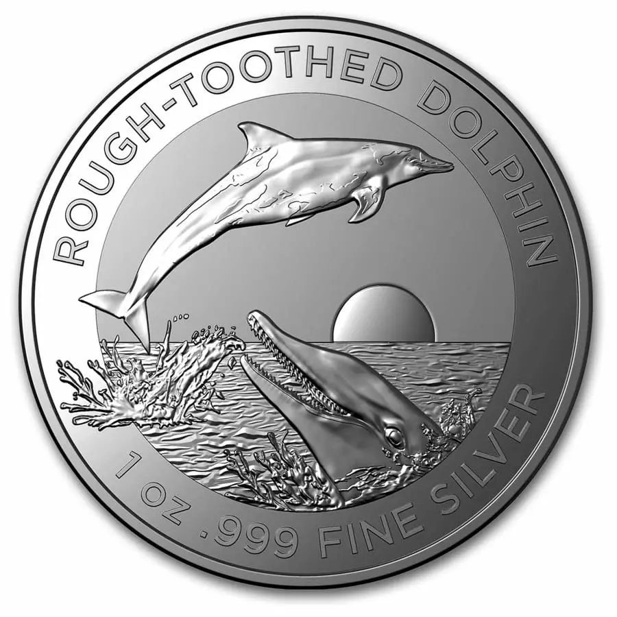 Stříbrná mince Delfín drsnozubý 1 oz 2023 Austrálie Ag 999 Royal Australian Mint
