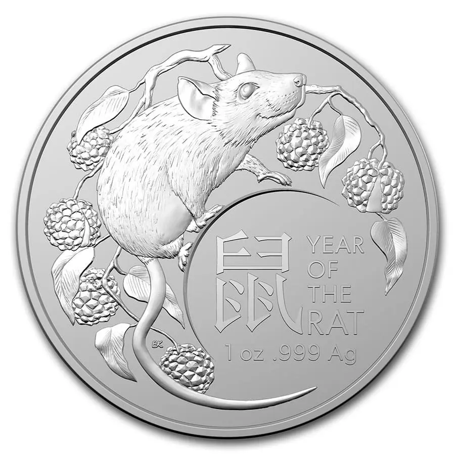 Stříbrná mince Rok Krysy 1 oz Royal Mint Lunar