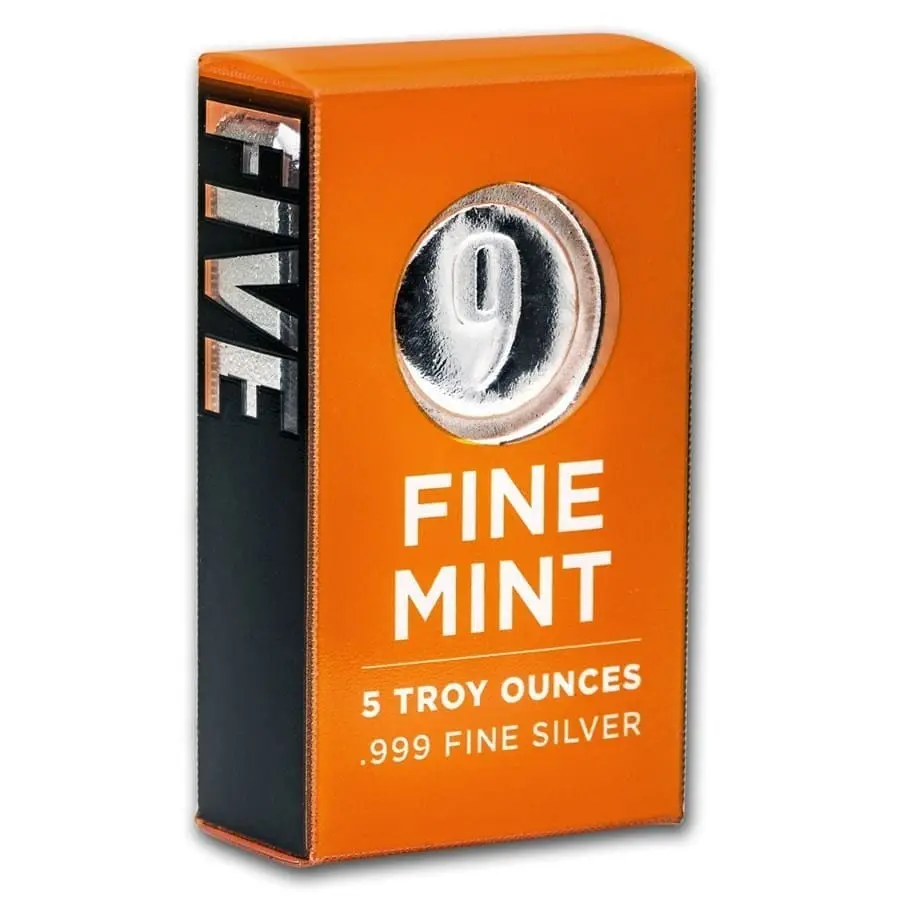 Stříbrný Slitek 5 oz - 9Fine Mint